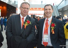 Piet Prinsloo of ZZ2 together with Clive Garrett. The company travelled to Beijing to promoted South African avocadoes.