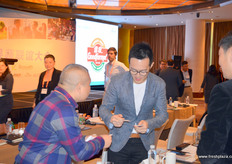 Networking during the break.