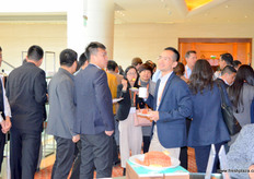 Networking during the break.