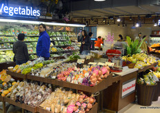 Fresh produce on display at CitySuper Shanghai.