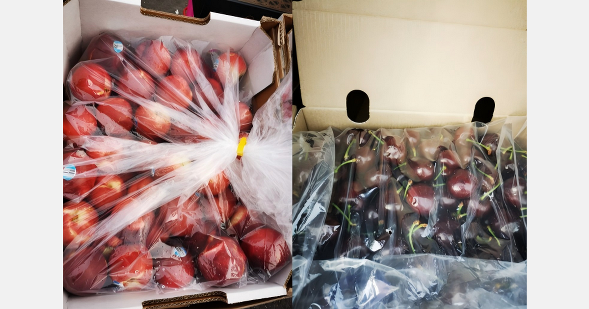 Chilean air-freighted cherries arrive in large quantities