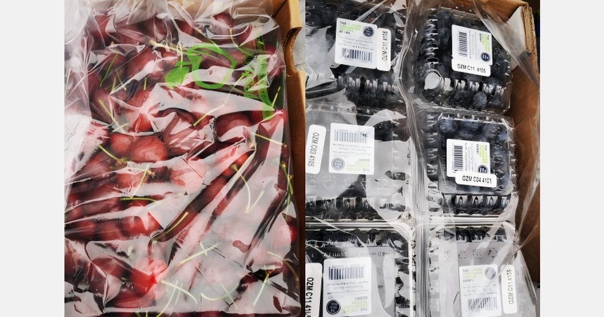 Chilean sea-freighted cherries arrive while Peruvian blueberries see faster sales