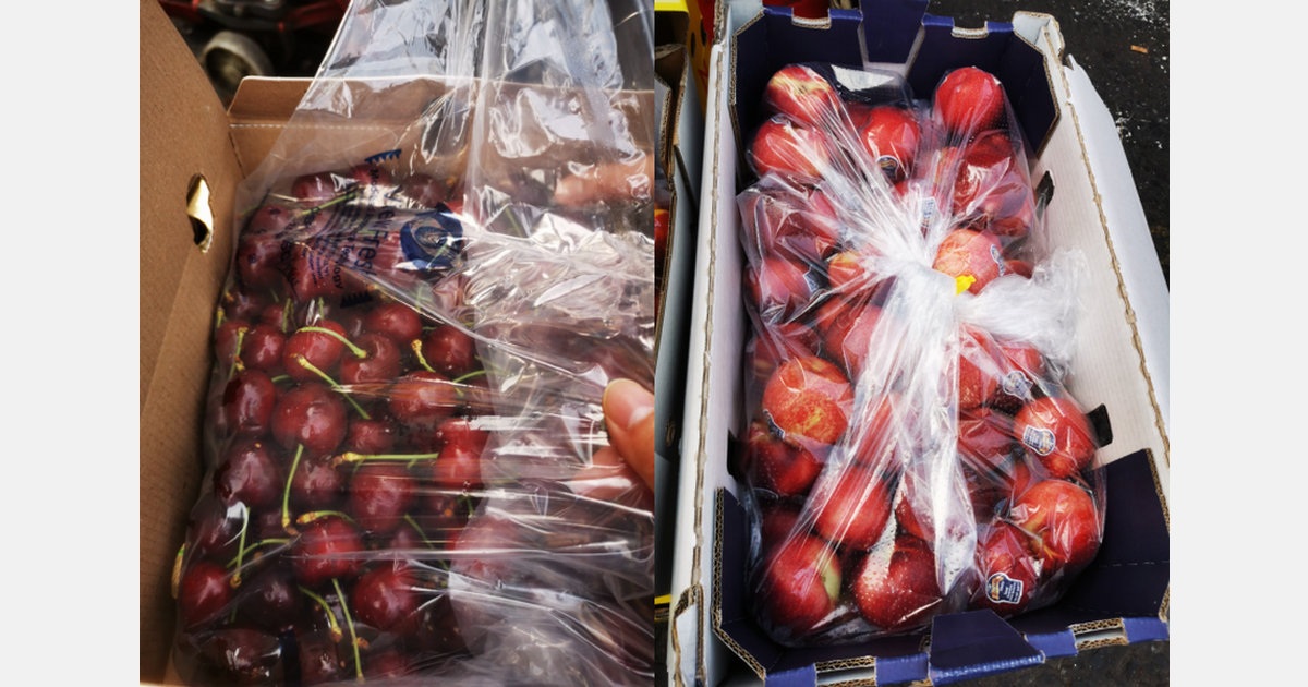 Sea-freighted cherries take over the market while blueberry prices rise