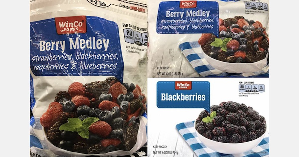 Frozen blackberries and berry medley recalled