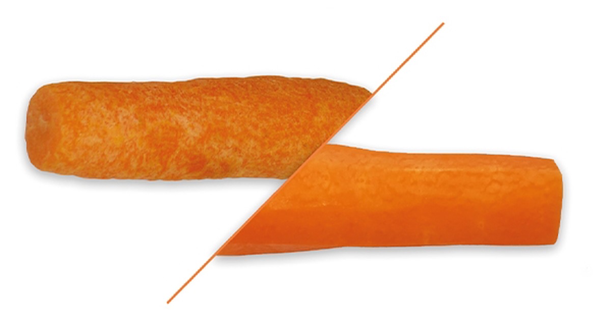 Why do carrots turn white after peeling?