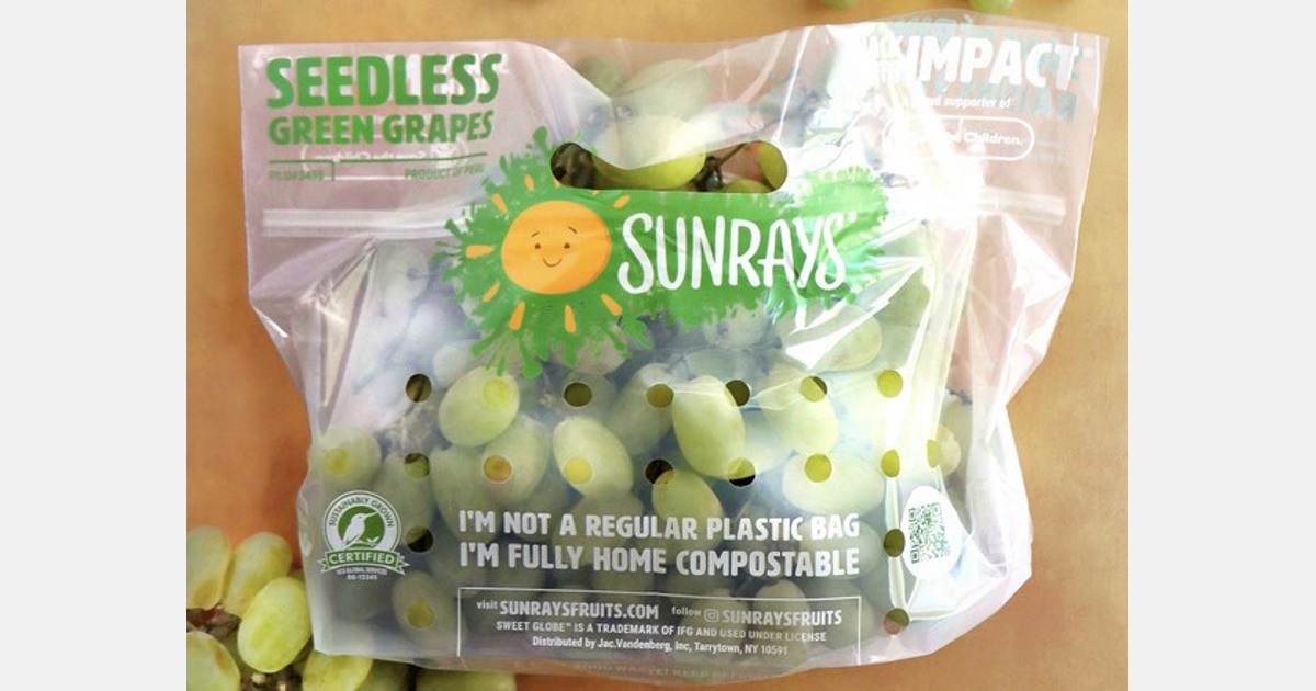 Home compostable grape bag winner in global packaging competition