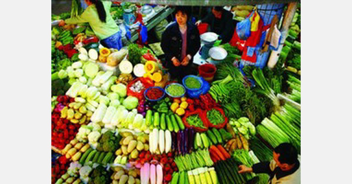 China's produce wholesale prices shifting down