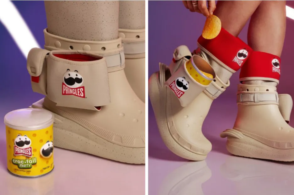 Pringles and Crocs unveil snack-friendly boots in limited-edition ...