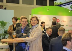 Armelle Moonens from Van Laethem with her son.