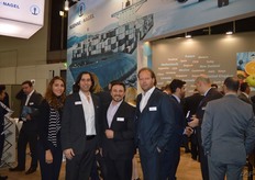 International colleagues from Kuehne + Nagel, with Denise Rivera, from Guatemala, Durak Ayata, from New York, Ezequiel Falino, from Mexico, and Dennis Verkooy, who has been in Switzerland for the past 1.5 years