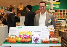 Harm-Jan Eikelenboom, of The Greenery, behind a shelf with new concepts