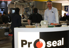 Gerrit Tijhof, of Sismatec, at the stand of ProSeal