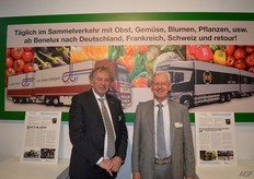 Arie van Daalen and Frans van den Bos from Van Daalen Transport and Cargoboss meet many 'old' relations at the fair.
