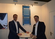 Jeroen Molenaar and Tom Gierveld from Broekema BV. In the background the new conveyor belt which is suitable for the food industry such as fresh produce processing companies.