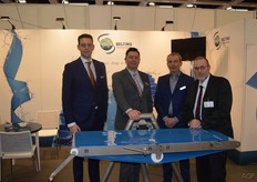 Volta Belting: Matthijs Spoolder, Peter Smit, Pieter Baane and Hans Augusteijn. They deliver conveyor belts for the food industry.