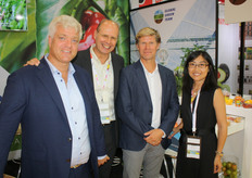 The team of Global Green Team, which has also started exporting peppers to China. From left to right, Jelte van Kammen, Arno Verboom, Frans van der Hout and Wen Klopstra-Jiang.