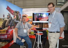 Roger Size – De Wulf with Peter Ellison – Dowling Agri Tech. De Wulf manufacture a range of machinery for potatoes and carrots.