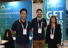 Sam Selave, Lachlan Micherson and Desda Culleam at the Growcom stand.