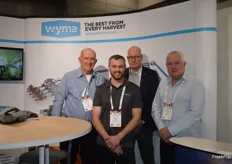 Wyma Solutions manufacture sorting machines in New Zealand for distribution around the world with a lot of business in Australia and the US. Bill Knobel (self-employed), John Roest and Andrew Farr from Wyma with Jeroen Zandman from Manter.