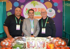 Tom Coufal, Carlos Visconti, and Rob Jackson with Red Sun Farms. 
