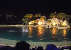 Delegates were treated to a night dolphin show at the popular theme park Sea World, before the official conference dinner.