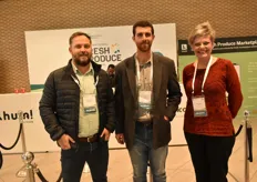 Dave Skjoldhammer and Ruan Botha of AgrigateOne with Jennifer Booth of IFPA.
