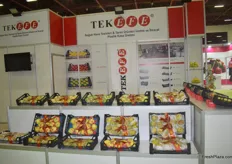 Tekefe makes plastic crates to store or transport produce in. 