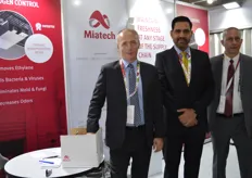 Dimitrios Loutsaris from Miatech, Rishi Kupur from Agri Value Chaun, Matt Shawaross from MiTech - with products for humidity control and ethylene removal. The company already does business in Asia and is looking to expand.