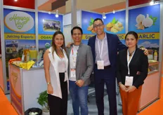 Faith Echegoyen, Al Echegoyen, Cameron Mistal and Rachelle Decienbre at Happy Veg, the company is bringing ginger and turmeric products to Asia.