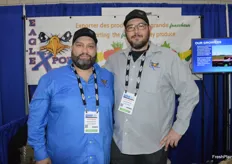 Canada based Eagle Export is focused on bringing produce into the US. Pictured are Alex Zenebisis and Steve Campanelli.
