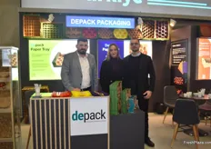 Simay Uluca, Samet Mergener and Ahmet Tursucular of Depack Packaging. They export their fruit packaging to Israel, Spain and Holland.