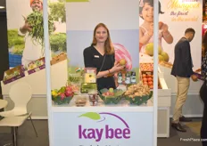 The lovely Emma Docquincourt of Kay Bee Exports. The company exports various fruits from India. In Berlin they highlighted their white and red guava, ginger and their upcoming mango season, which runs from April to June.
