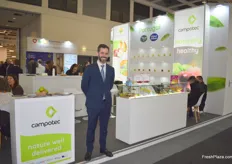 Hugo Rodrigues of Campotec. They sell apples, peas and potatoes from Portugal. They export mainly to Brazil, France and Spain. During the fair they had reasonable traffic, Rodriguez said.