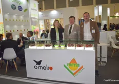 From left to right: Patricia Moreira, Armando Paulo and Ricardo Silva of TriPortugal. They export apples, grapes and stonefruit, mainly to the UK.