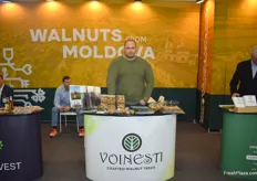 Voinesti CEO Oleg Tirsina. Voinesti exports Moldovan walnuts to Europe and the Middle East, mainly to Dubai and Turkey.