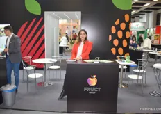 The Fruct Grup stand. They export apples from Moldova to Poland, Romania and Belarus.