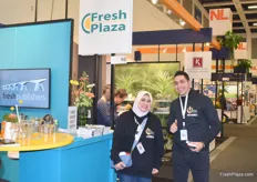 Asmaa Mansy and Mohamed Shaker of Almansi Fresh. They came to visit the FreshPlaza stand. They are an investment company from Egypt.