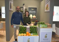Rodanthi Tontou and Giorgos Papadogiannakis of Biocoop. They export citrus and avocados to Europe.