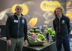 Carlo Vittuci and Vittorio Capacci from Tokita Seeds Italy. On display are the company’s Murasaki and Fioretti, cauliflower with long tender stems. Oishii Nippon brand is to bring Japanese vegetables on the European market.