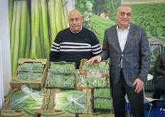 Nasser Saber and Yasser Salman from Agrina, Egypt, a grower and exporter of green beans, snow peas, sugar snaps and spring onion to European retailers. Good market this year, but pressure on importers for prices and promos.  More exports by sea instead of air.