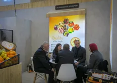 Busy meetings at the stand of the Al Solimania group.