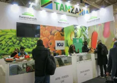 The pavillion of Rwanda Fresh, presenting different export companies from Rwanda.