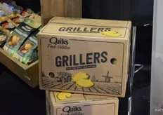 Quik's custom-graded potatoes packaged in a sturdy box. 