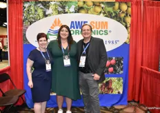 Jennifer Burgess, Jenna Galise and Kevin Leap with Awe Sum Organics. 