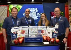 Steve Smith, Troy Howard, Marianne Plath, and Brian Busey with Washington Fruit Growers. 