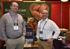 Jeff Thomas and Cole Fairchild with Scott Farms, a North Carolina sweet potato grower and shipper.