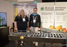 PC Automation have seen good growth as the industry turns to automation to counter labour inefficiencies, the were promoting the carton handling line and palletiser at the show. Rae Stewart and Haden Stewart