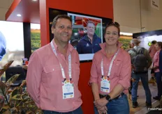 Elders has a big input into the horticulture sector carrying out testing, validation and other services to growers. Andrew Phelan and Emma Goodall were just part of the team on the stand.