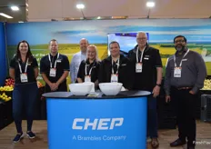 The team at CHEP - The Wave bin, so called due to the wavy side which give it strength. It has vented side which help reduce filed heat and the bottom part comes away to make it stackable.