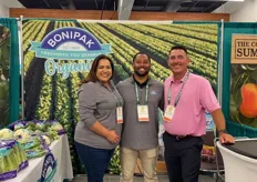 Bonipak Produce from Santa Maria at OPS. From left to right Wendy Perez, Ciaran Costa, and Stan Otremba. 